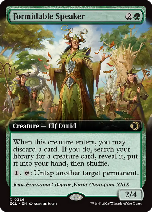 Formidable Speaker (Extended Art) [Lorwyn Eclipsed]