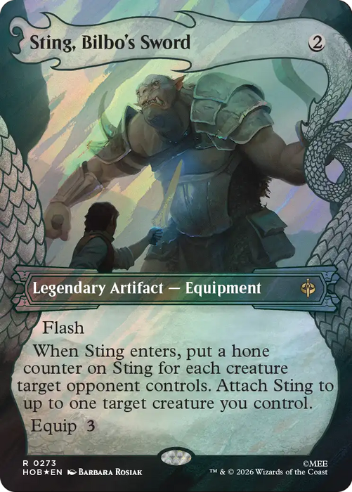 Sting, Bilbo's Sword (Showcase) (Surge Foil) [The Hobbit]