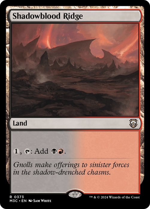 Shadowblood Ridge (Ripple Foil) [Modern Horizons 3 Commander]