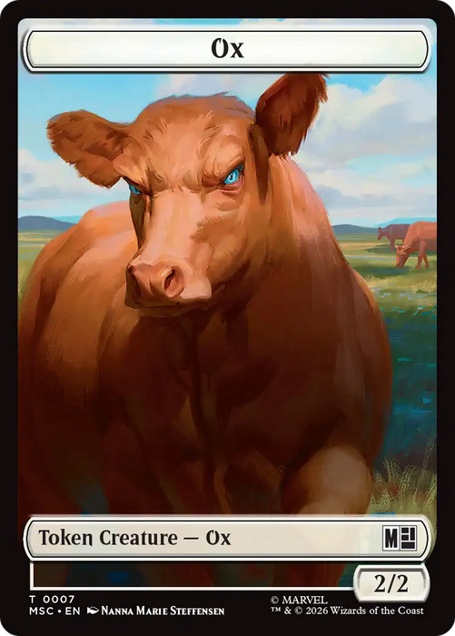 Ox (007) // Construct (014) Double-Sided Token [Marvel Super Heroes Commander Tokens]