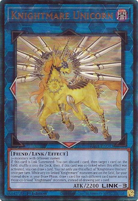 Knightmare Unicorn [RA01-EN043] Prismatic Ultimate Rare