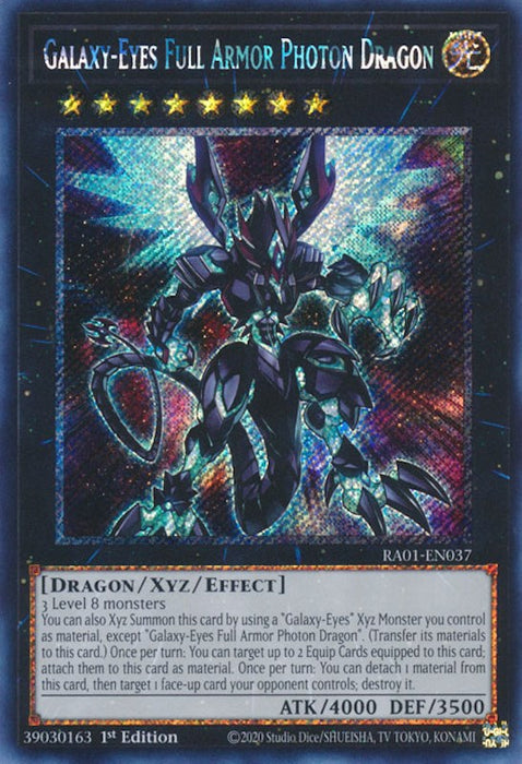 Galaxy-Eyes Full Armor Photon Dragon [RA01-EN037] Platinum Secret Rare