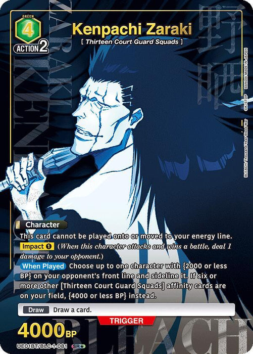 Kenpachi Zaraki (081) (SR*) - UE01BT: BLEACH: Thousand-Year Blood War (UE01BT)
