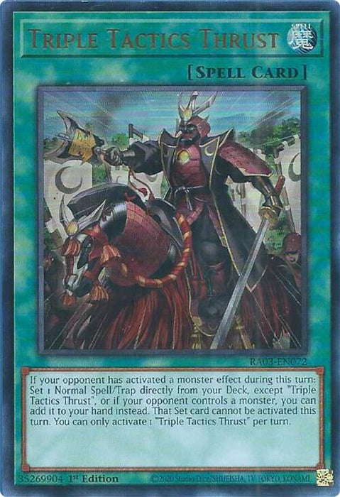 Triple Tactics Thrust (UR) [RA03-EN072] Ultra Rare