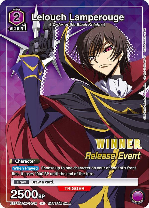 Lelouch Lamperouge (Release Event Winner) - UE04BT: CODE GEASS: Lelouch of the Rebellion Release Event Cards (UE04BT_RE)