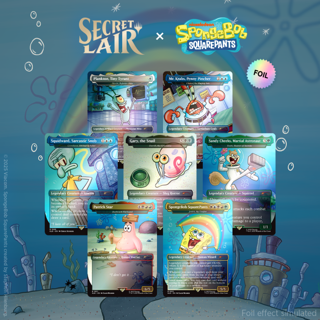 MTG - Secret Lair x Spongebob Squarepants - Legends of Bikini Bottom - Rainbow Foil