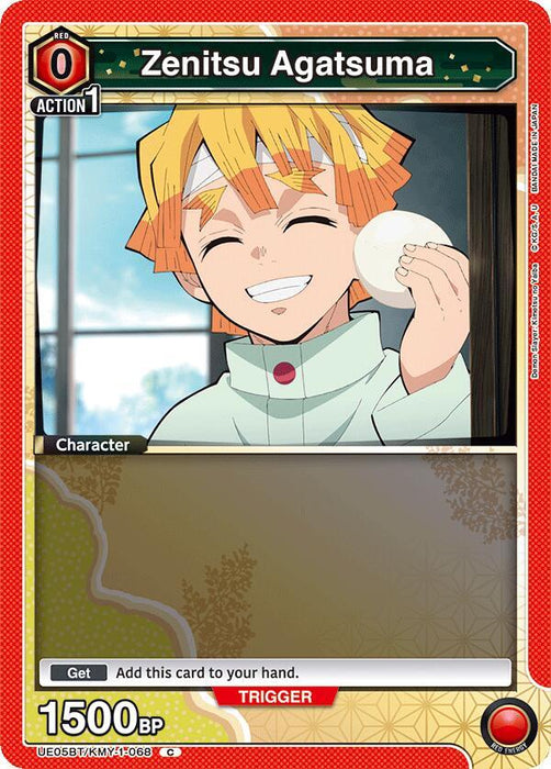 Zenitsu Agatsuma (068) (Box Topper Foil) - UE05BT: Demon Slayer: Kimetsu no Yaiba (UE05BT)