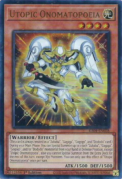 Utopic Onomatopoeia [RA04-EN028] Ultra Rare