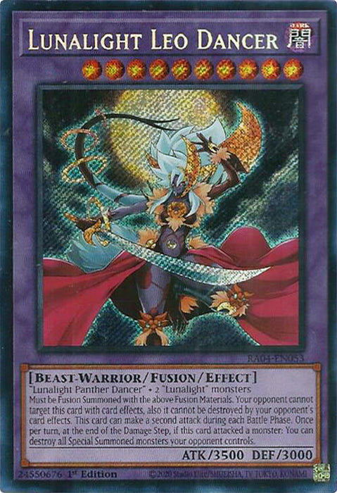 Lunalight Leo Dancer [RA04-EN053] Secret Rare