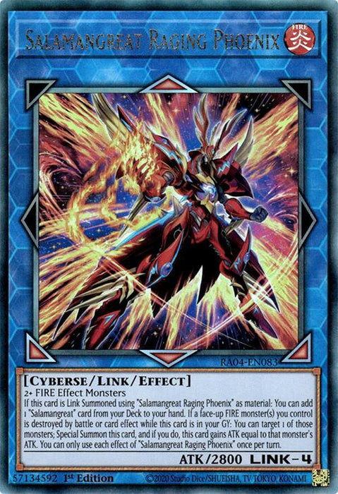 Salamangreat Raging Phoenix [RA04-EN083] Prismatic Ultimate Rare