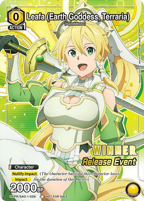 Leafa (Earth Goddess, Terraria) (026) (Release Event Winner) - UE07BT: Sword Art Online Release Event Cards (UE07BT_RE)