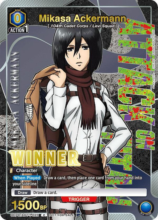 Mikasa Ackermann (Winner) - Union Arena Promotion Cards (UEPR)