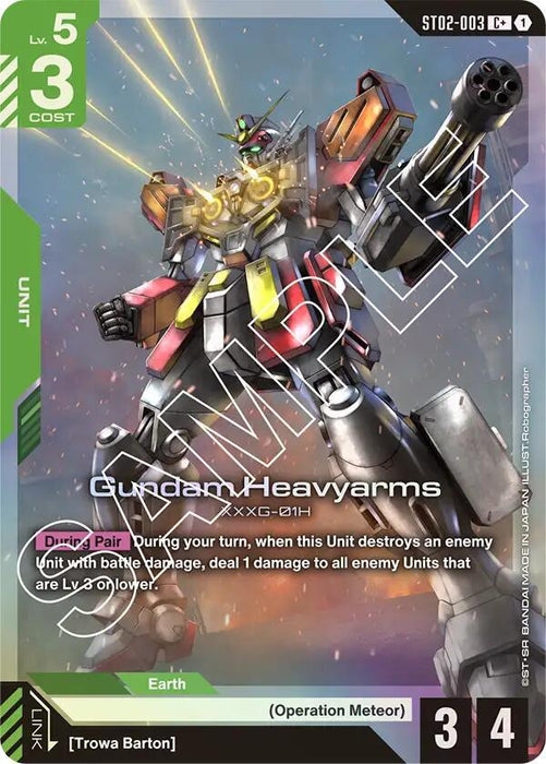 Gundam Heavyarms (C+) - Starter Deck 02: Wings of Advance (ST02-003)