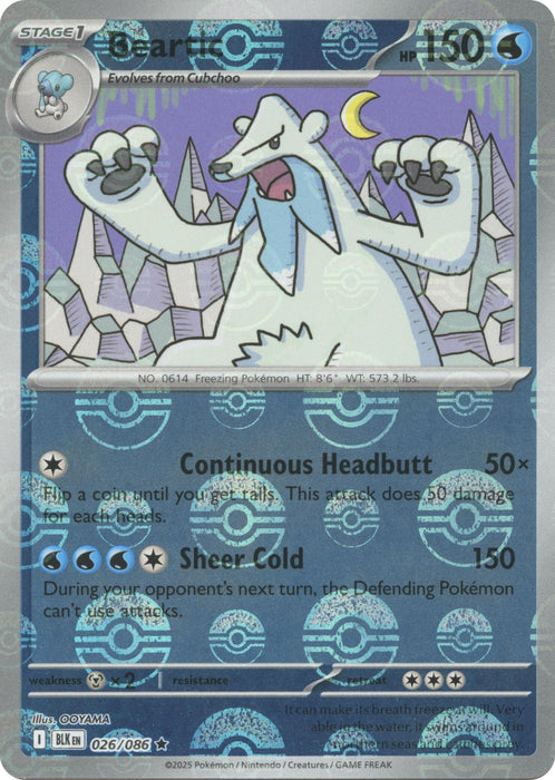 Beartic (026/086) (Poke Ball Pattern) [Scarlet & Violet: Black Bolt]