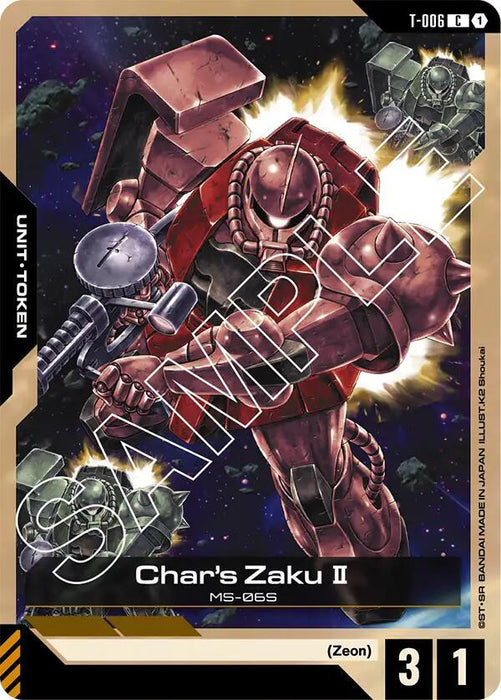 Char's Zaku II (T-006) Token - Newtype Rising (GD01)