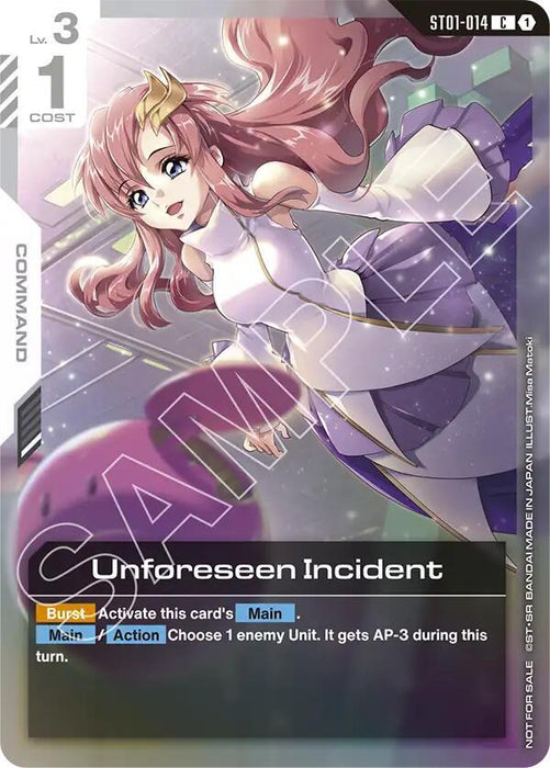 Unforeseen Incident (Store Tournament Participant Pack 01) - Gundam Promotional Cards (GCG-PR) (ST01-014)