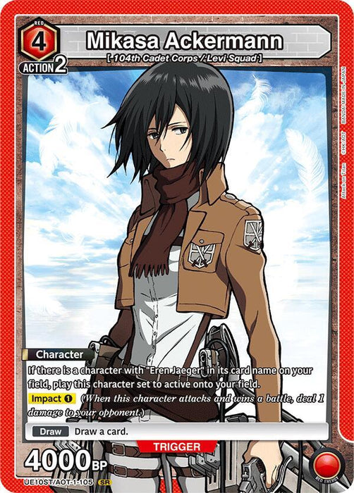 Mikasa Ackermann (105) - UE10ST: Attack on Titan Starter Deck (UE10ST)