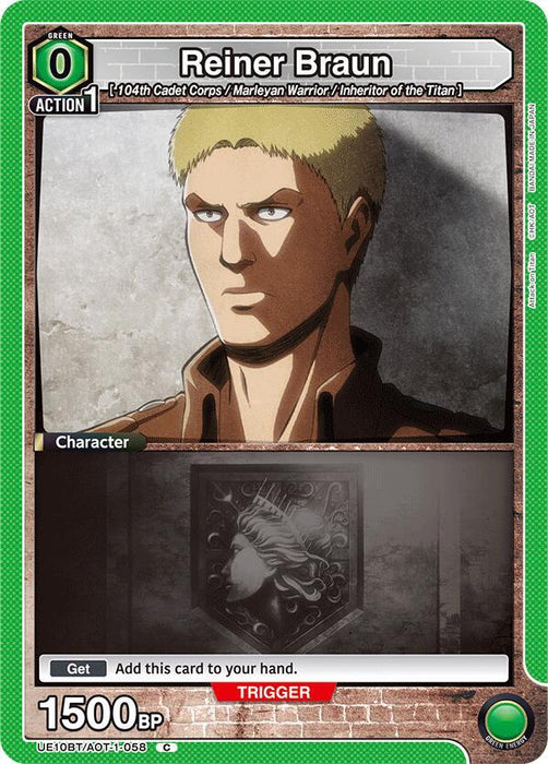 Reiner Braun (058) (Box Topper Foil) - UE10BT: Attack on Titan (UE10BT)