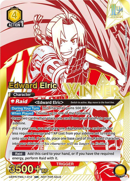 Edward Elric (012) (Winner) - Union Arena Promotion Cards (UEPR)