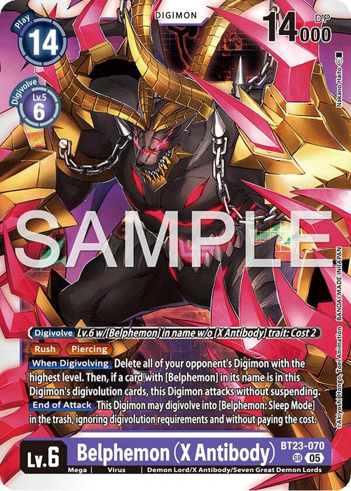 Belphemon [BT23-070] (X Antibody) [Hackers' Slumber]