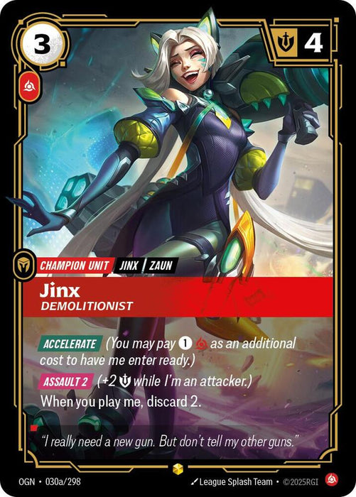 Jinx - Demolitionist (Alternate Art) - Origins (OGN) (030a/298)