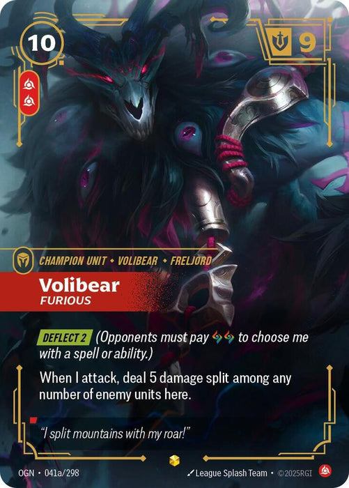 Volibear - Furious (Alternate Art) - Origins (OGN) (041a/298)