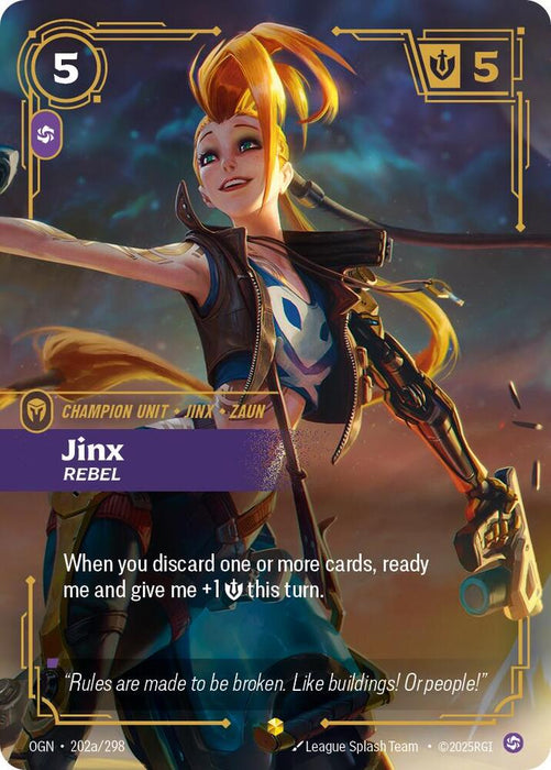 Jinx, Rebel (Alternate Art) - Origins (OGN) (202a/298)