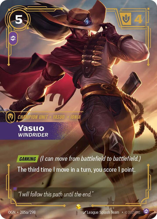 Yasuo - Windrider (Alternate Art) - Origins (OGN) (205a/298)