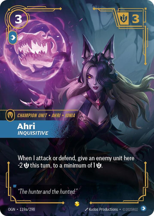 Ahri - Inquisitive (Alternate Art) - Origins (OGN) (119a/298)