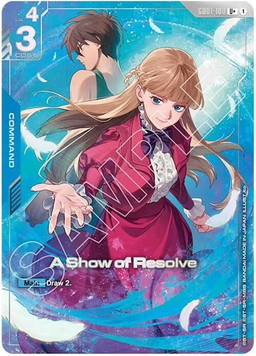 A Show of Resolve (U+) (PB01) - Gundam Promotional Cards (GCG-PR) (GD01-100)