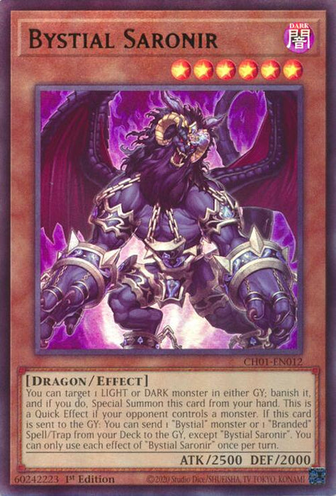 Bystial Saronir [CH01-EN012] Ultra Rare