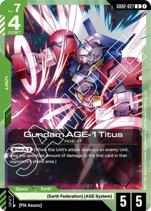 Gundam AGE-1 Titus (GD02-027) - Dual Impact (GD02)