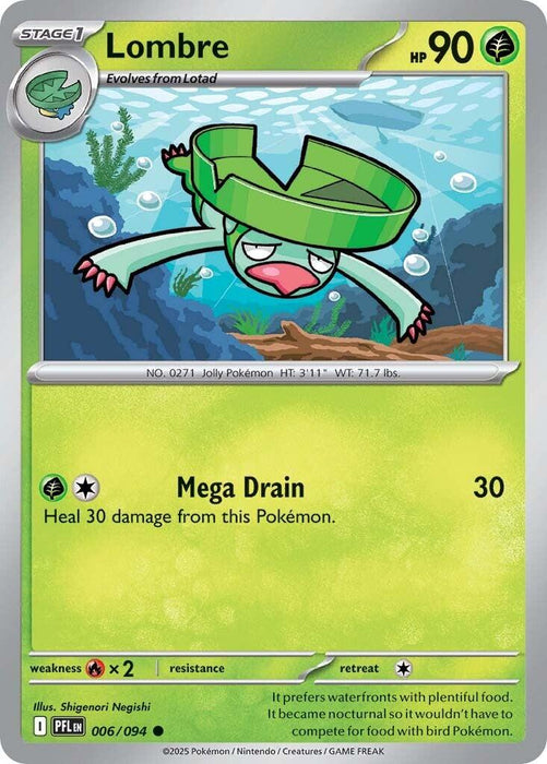 Lombre (006/094) [Mega Evolution: Phantasmal Flames]