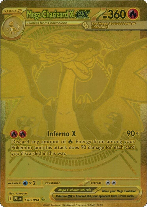 Mega Charizard X ex (130/094) [Mega Evolution: Phantasmal Flames]
