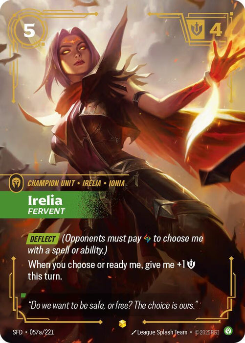 Irelia - Fervent (Alternate Art) - Spiritforged (SPF) (057a/221)