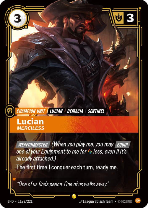 Lucian - Merciless (Alternate Art) - Spiritforged (SPF) (113a/221)