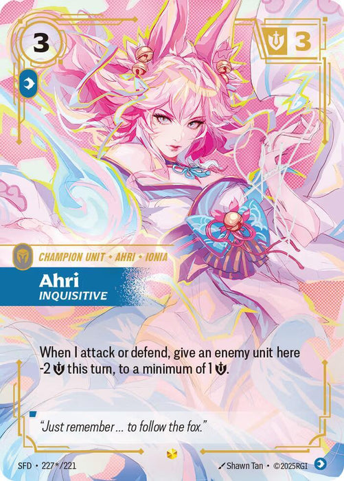 Ahri - Inquisitive (Signature) - Spiritforged (SPF) (227*/221)