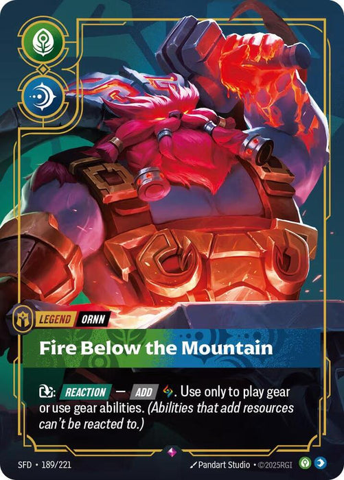 Ornn - Fire Below the Mountain - Spiritforged (SPF) (189/221)