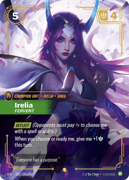 Irelia - Fervent (Overnumbered) - Spiritforged (SPF) (225/221)