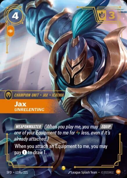 Jax - Unrelenting (Alternate Art) - Spiritforged (SPF) (119a/221)