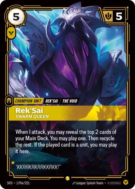Rek'Sai - Swarm Queen (Alternate Art) - Spiritforged (SPF) (170a/221)