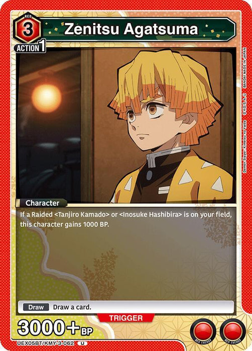 Zenitsu Agatsuma (062) - UEX05BT: Demon Slayer: Kimetsu no Yaiba Vol.2 (UEX05BT)