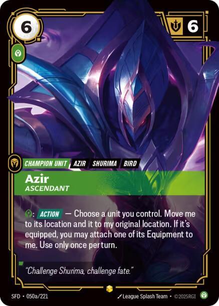 Azir - Ascendant (Alternate Art) - Spiritforged (SPF) (050a/221)