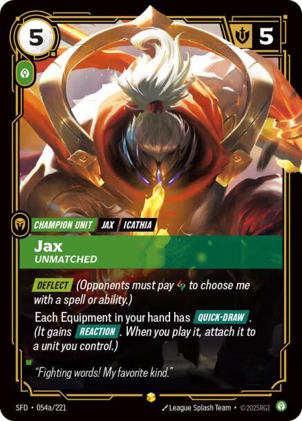 Jax - Unmatched (Alternate Art) - Spiritforged (SPF) (054a/221)