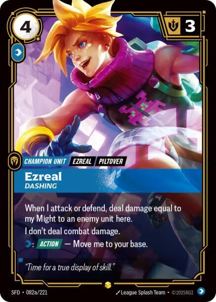 Ezreal - Dashing (Alternate Art) - Spiritforged (SPF) (082a/221)