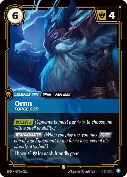 Ornn - Forge God (Alternate Art) - Spiritforged (SPF) (085a/221)