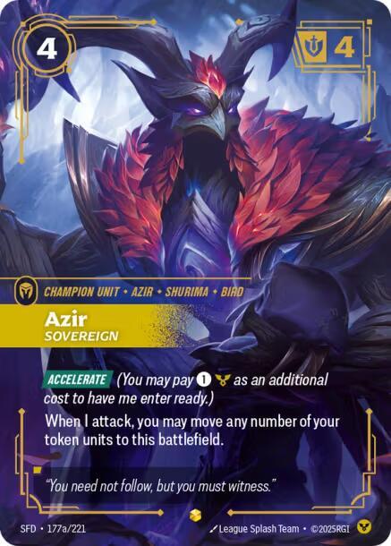 Azir - Sovereign (Alternate Art) - Spiritforged (SPF) (177a/221)