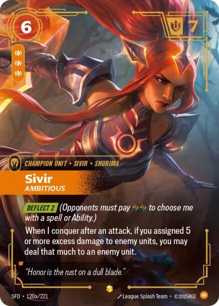 Sivir - Ambitious (Alternate Art) - Spiritforged (SPF) (120a/221)
