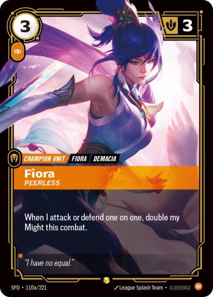 Fiora - Peerless (Alternate Art) - Spiritforged (SPF) (110a/221)