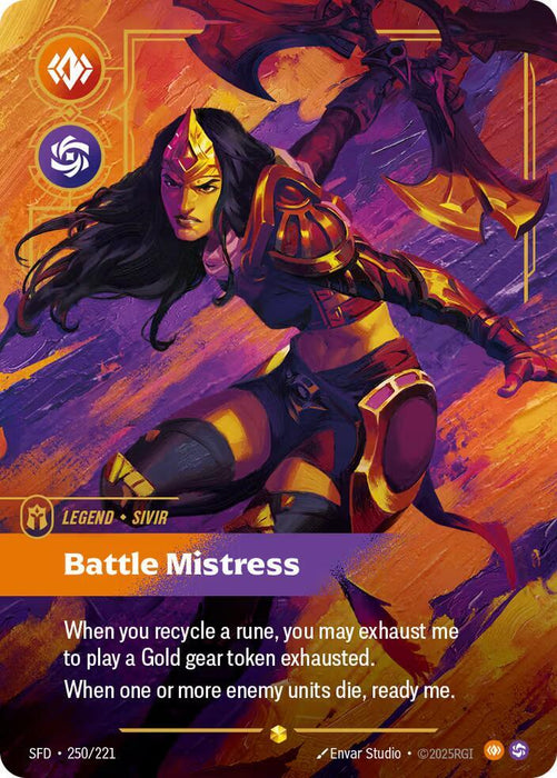 Sivir - Battle Mistress (Overnumbered) - Spiritforged (SPF) (250/221)